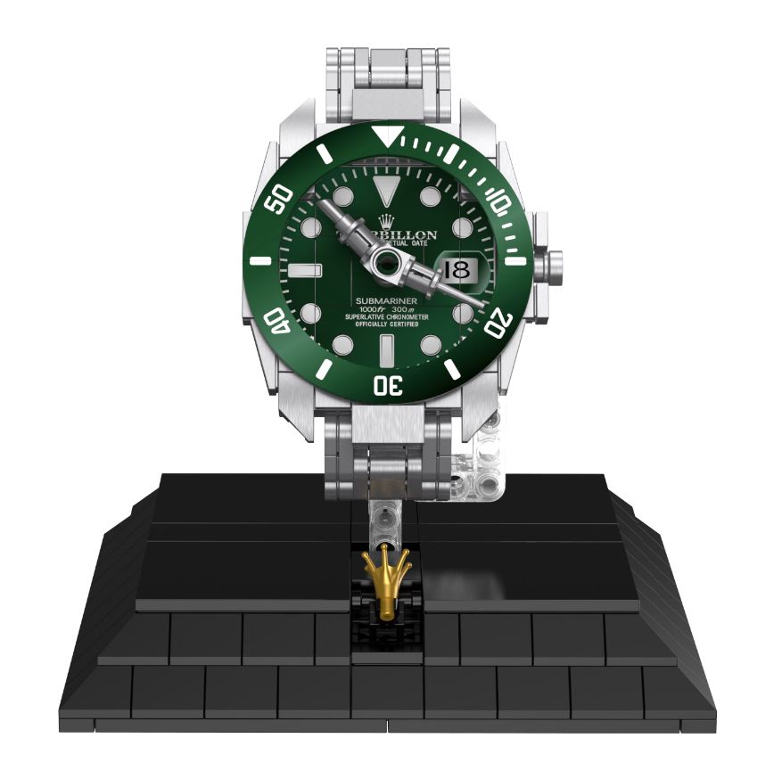 Tourbillon Bricks SUBMARINE HULK front with base